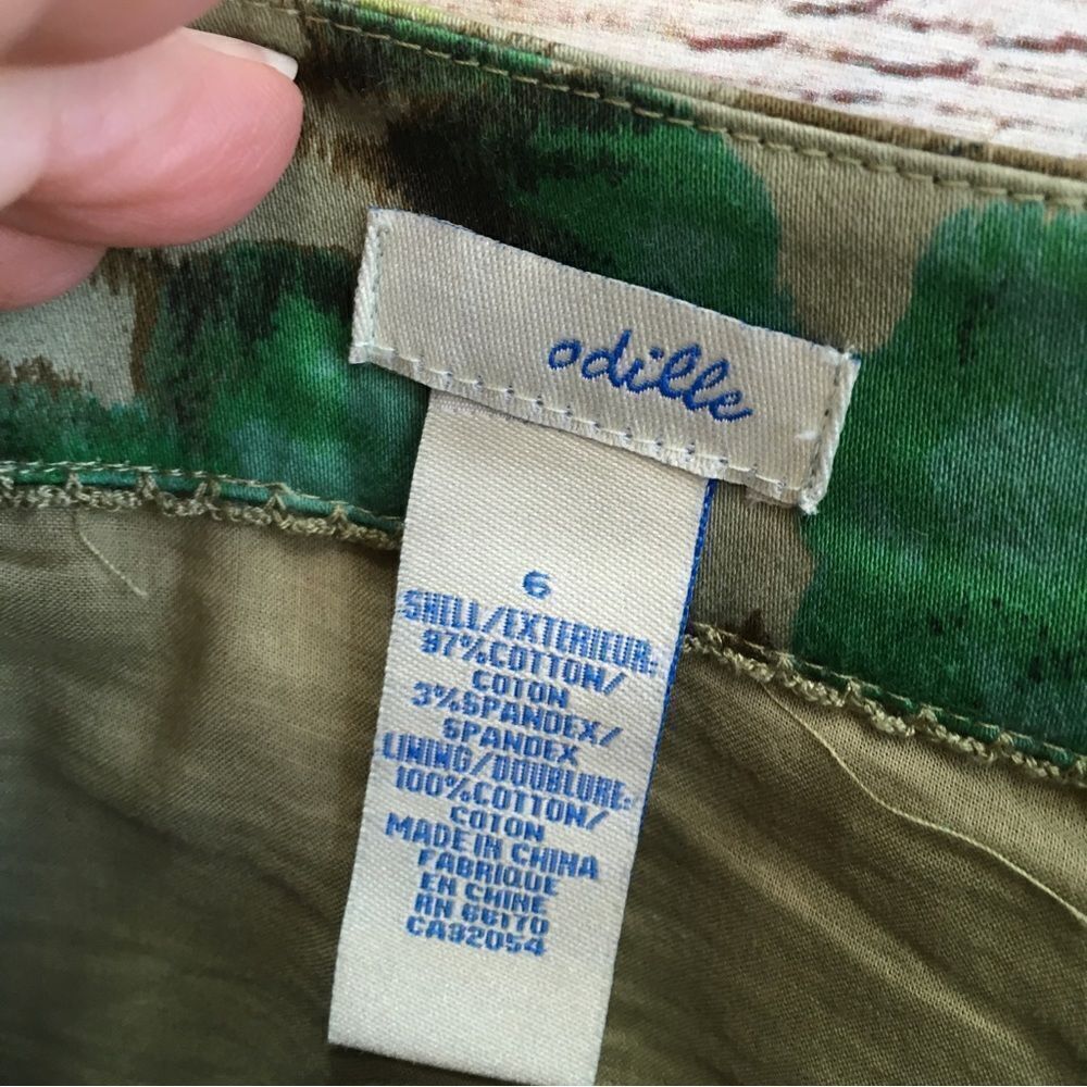 ANTHROPOLOGIE ODILLE SKIRT IN GREEN FLORAL PRINT - Picture 6 of 6